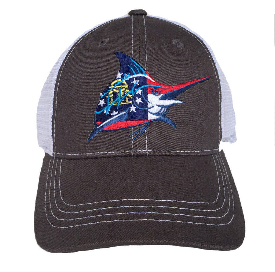 GA Flag Trucker Hat - Graphite/White - Atlantic Drift