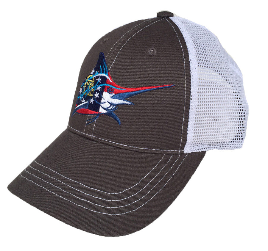 GA Flag Trucker Hat - Graphite/White - Atlantic Drift