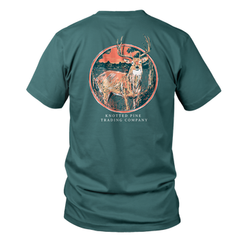 Deer Circle Short Sleeve - Blue Spruce